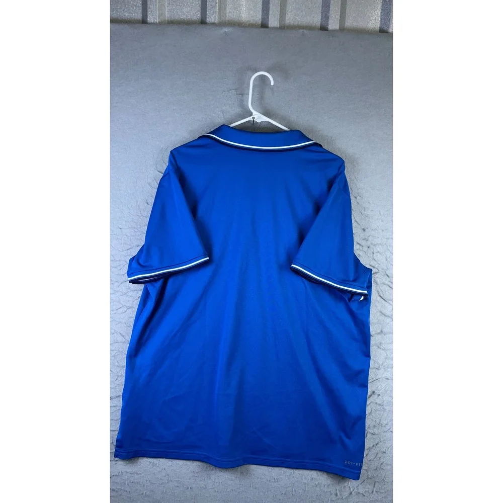 Nike Polo Shirt Mens XL Blue Excellent Dri-FIT Short Sleeve Golf Sport 13940
